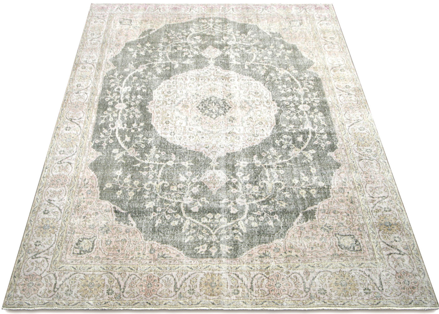 Vintage Turkish Oushak Rug - 7'10" x 11' - 210107