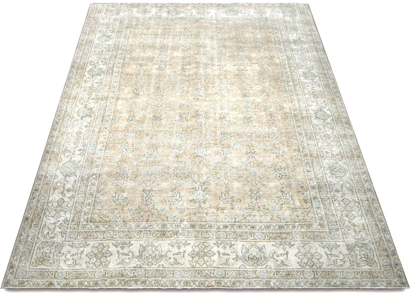 Vintage Turkish Oushak Rug - 7'8" x 11' - 210115