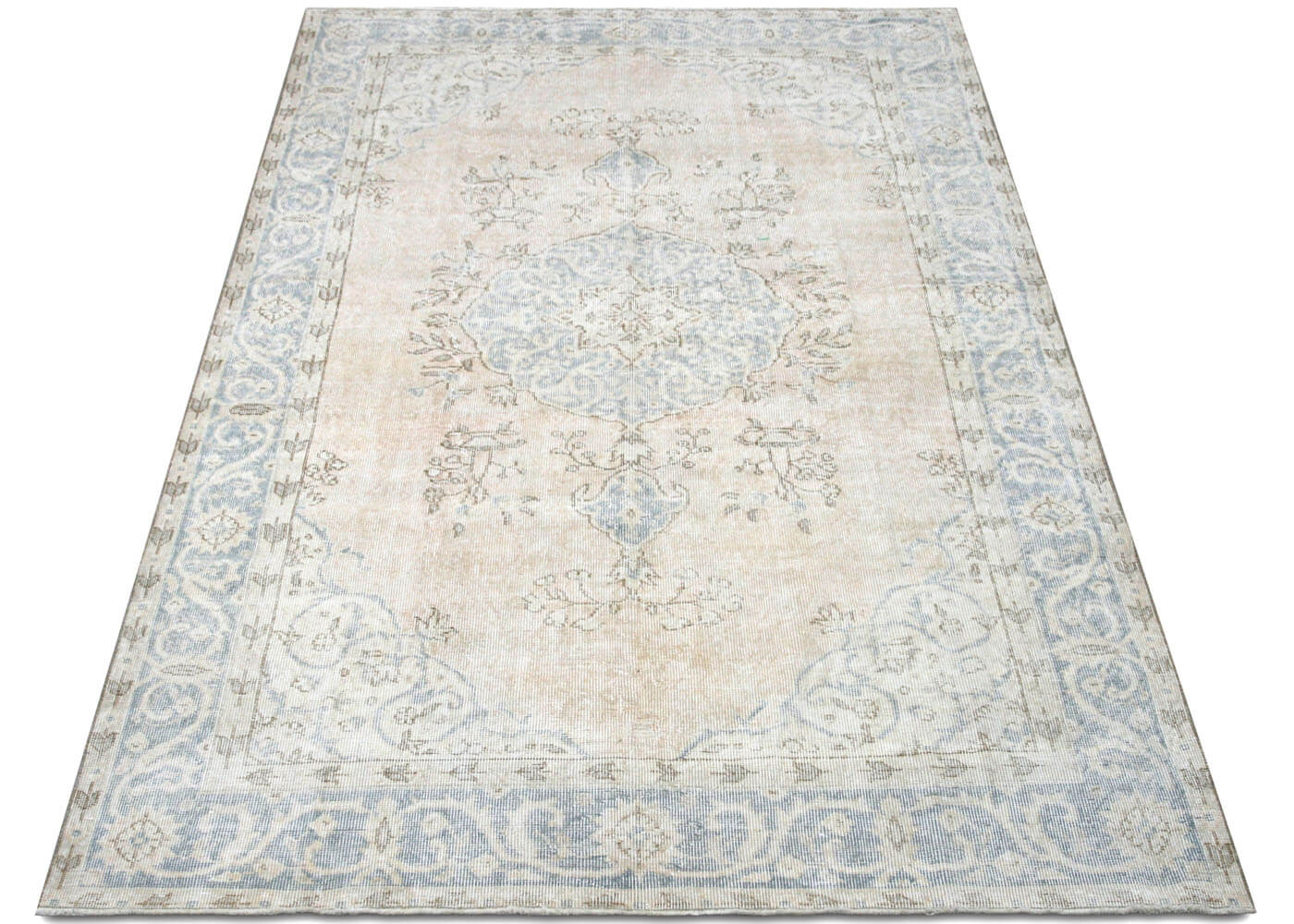 Vintage Turkish Oushak Rug - 5'10" x 9'8" - 210117