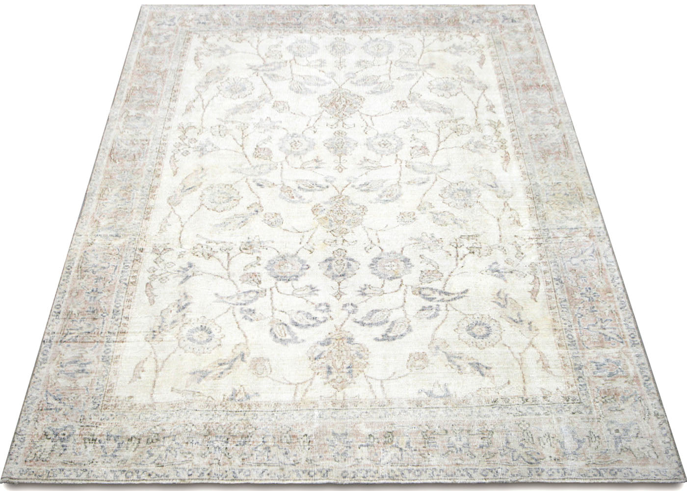 Vintage Turkish Oushak Rug - 6'5" x 9'2" - 210120