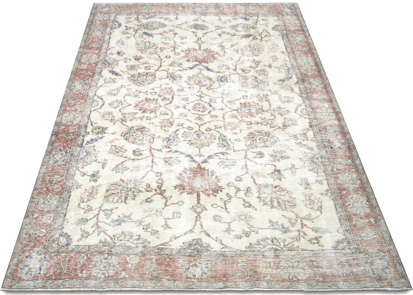 Vintage Turkish Oushak Rug - 7'2" x 10'8" - 210121