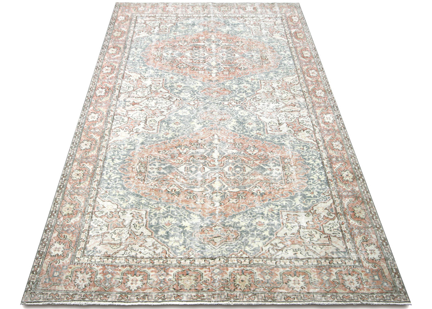 Vintage Turkish Oushak Rug - 6'2" x 11'1" - 210123