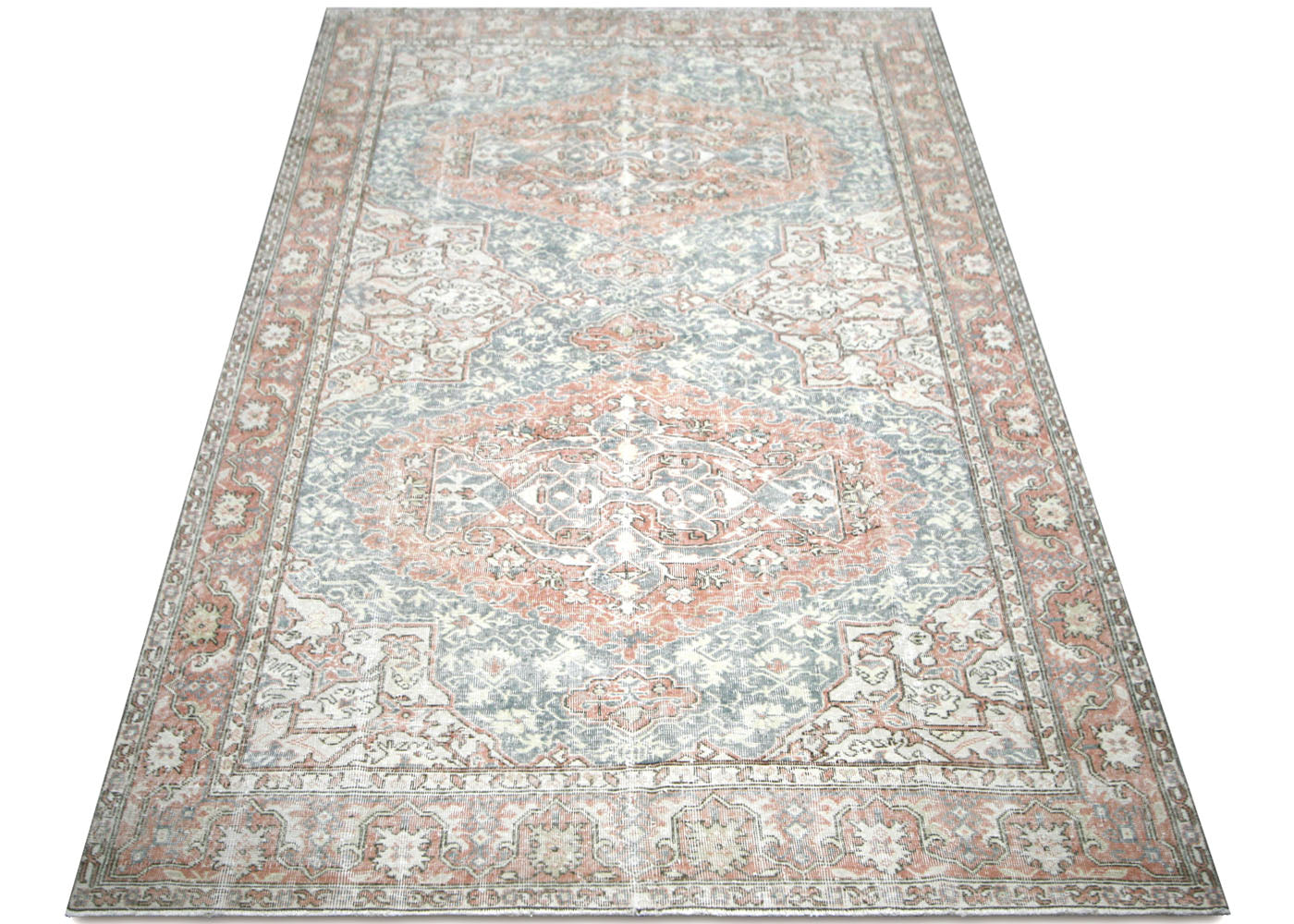 Vintage Turkish Oushak Rug - 6'2" x 11'1" - 210123