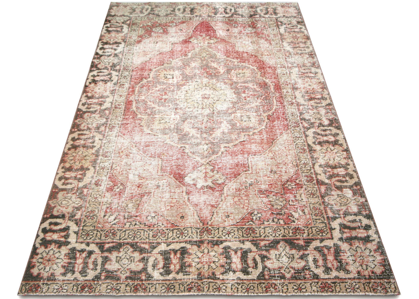 Semi Antique Turkish Oushak Rug - 5'4" x 9'1" - 210124