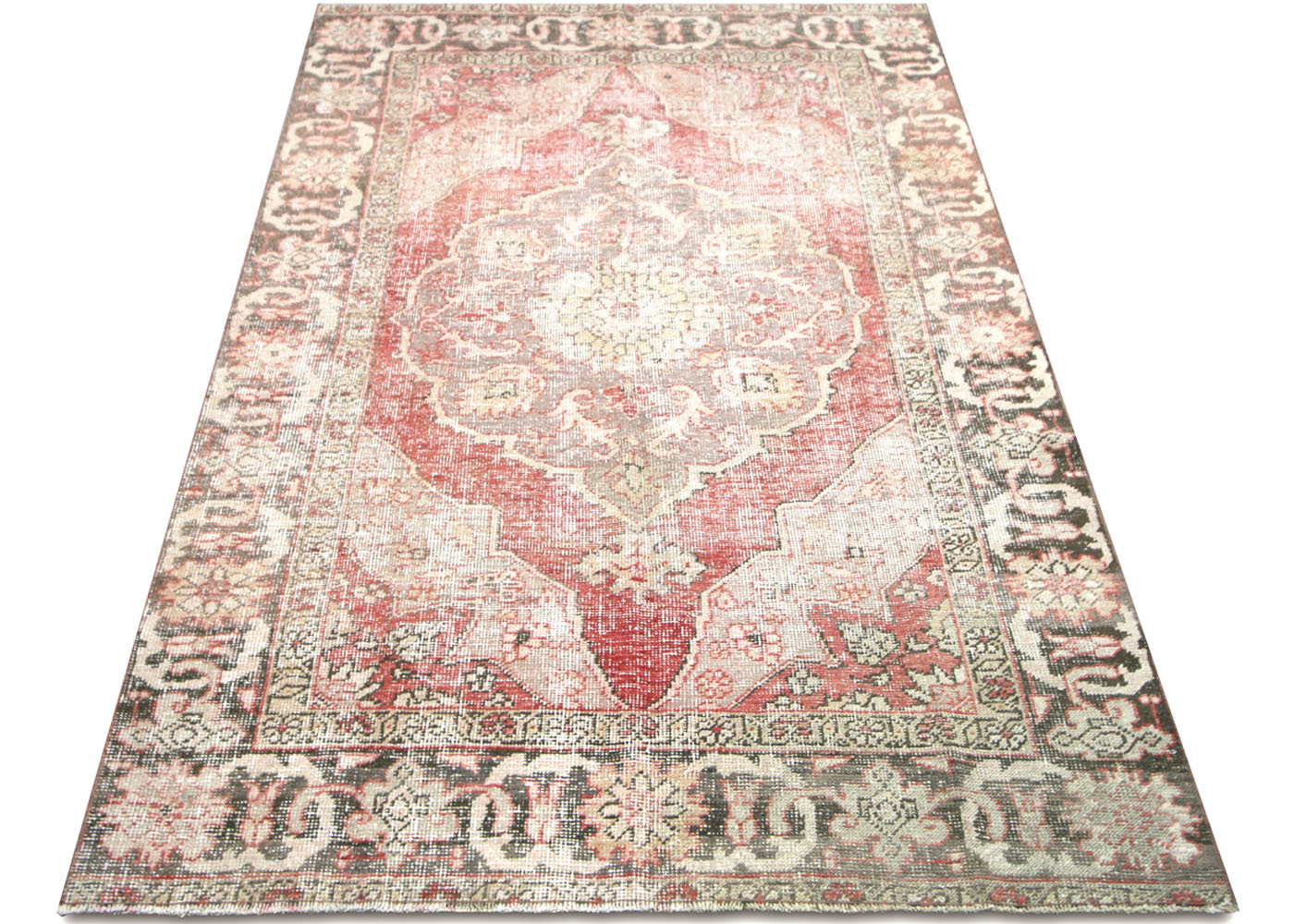 Semi Antique Turkish Oushak Rug - 5'4" x 9'1" - 210124