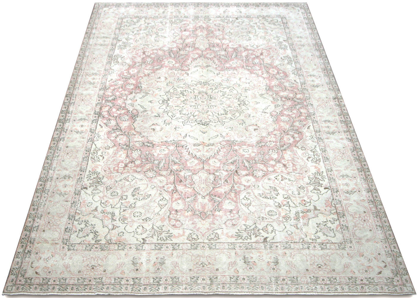 Vintage Turkish Oushak Rug - 7'1" x 10'11" - 210127