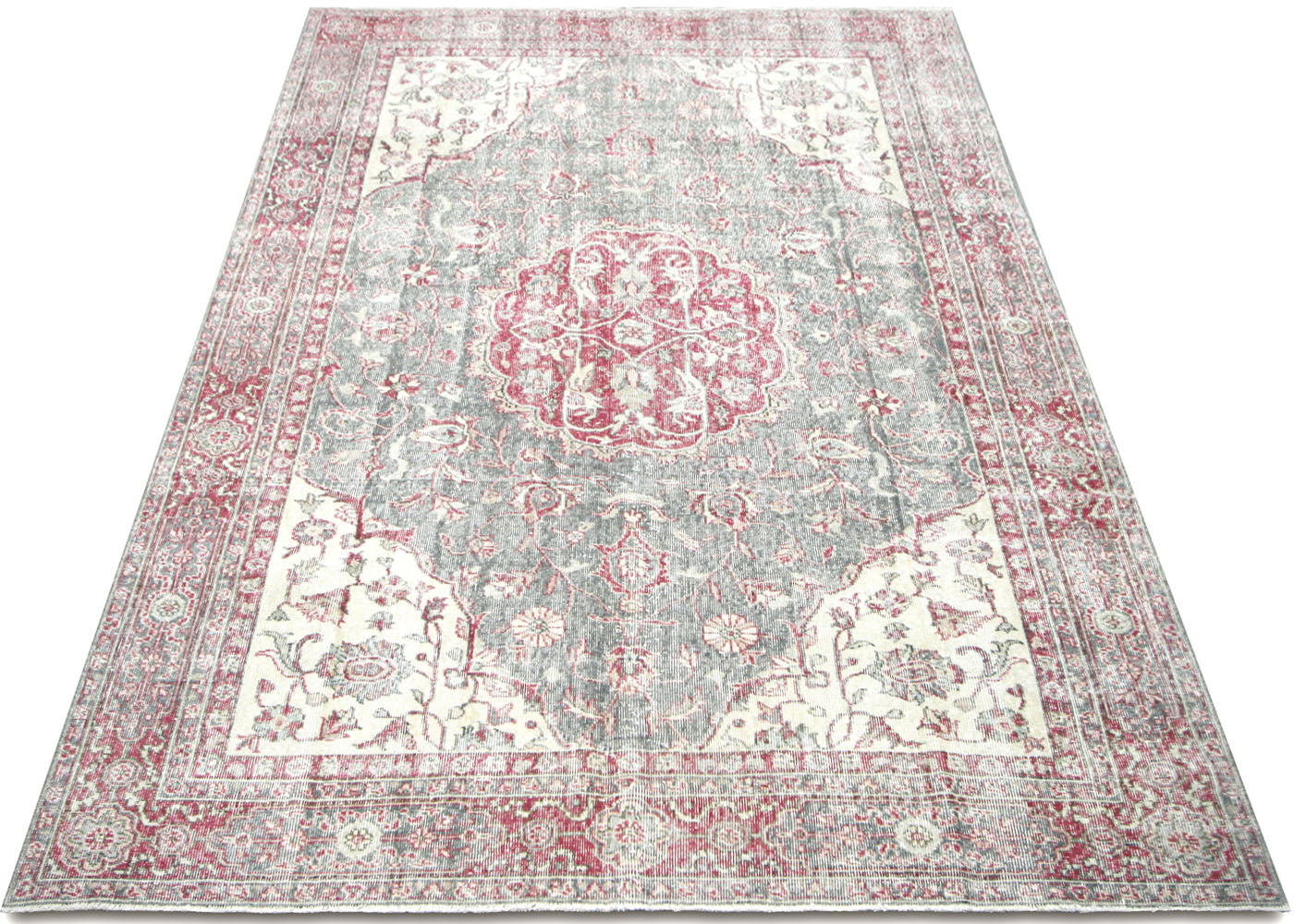 Vintage Turkish Oushak Rug - 6'4" x 9'4" - 210129