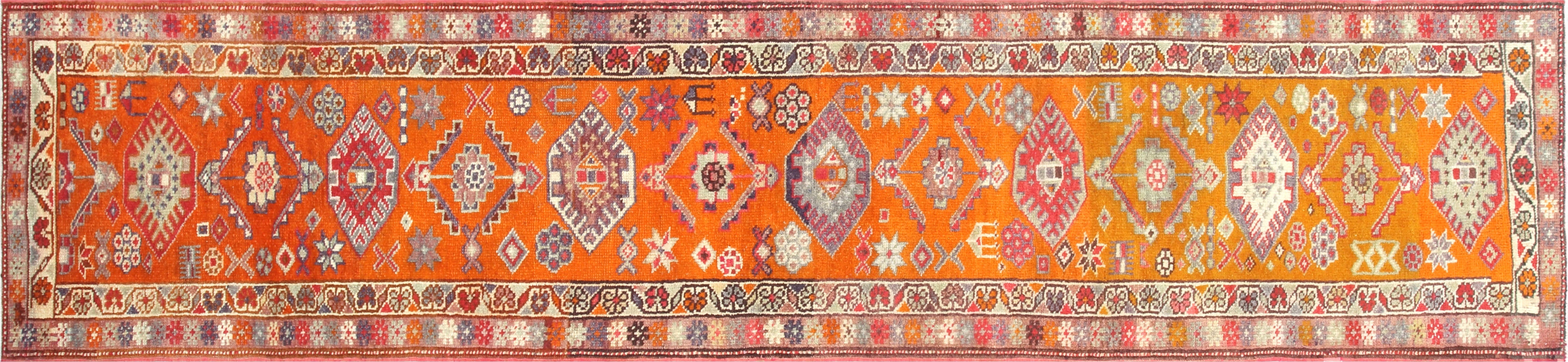 Vintage Turkish Oushak Runner - 2'9" x 12'1" - 210136