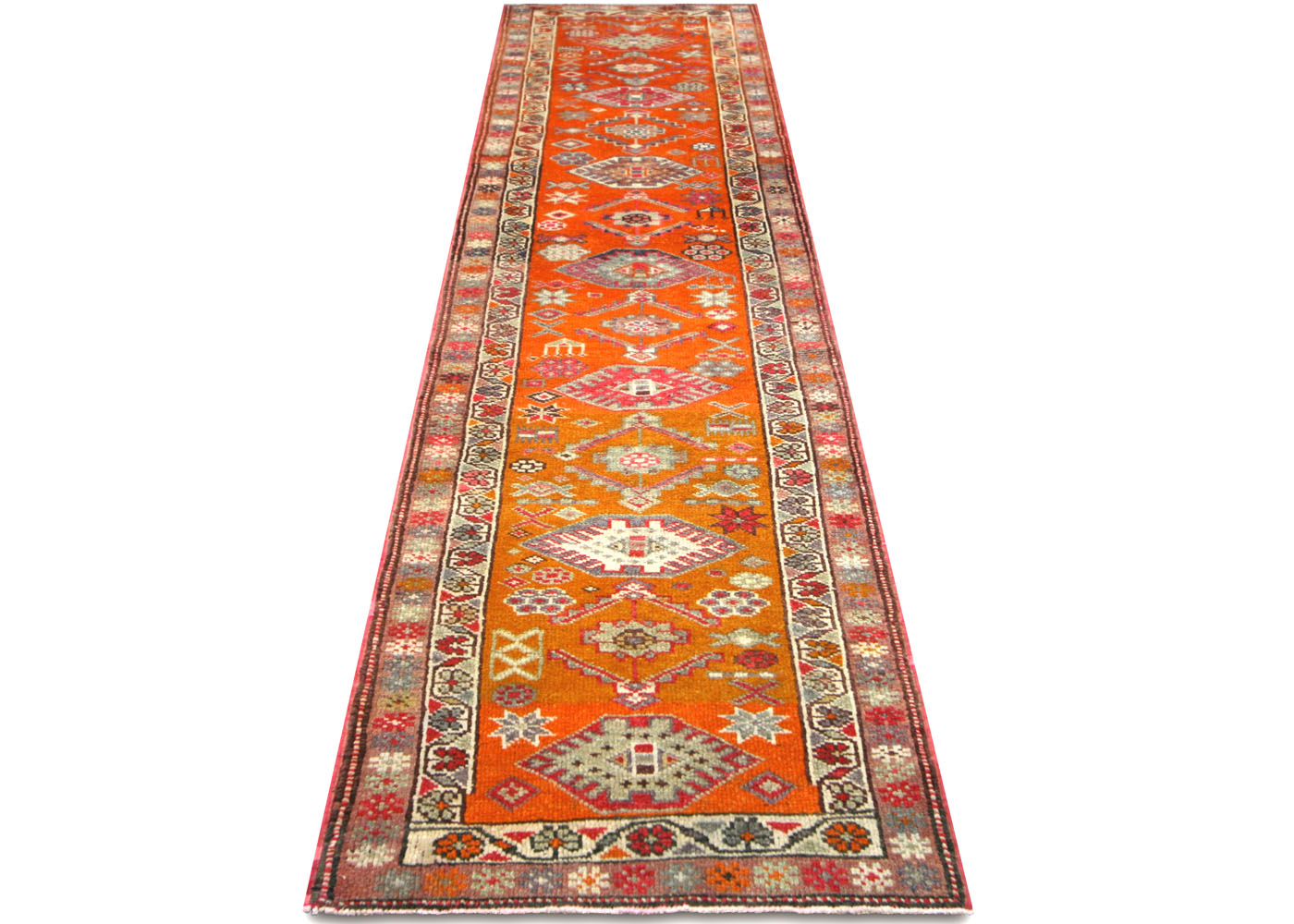 Vintage Turkish Oushak Runner - 2'9" x 12'1" - 210136