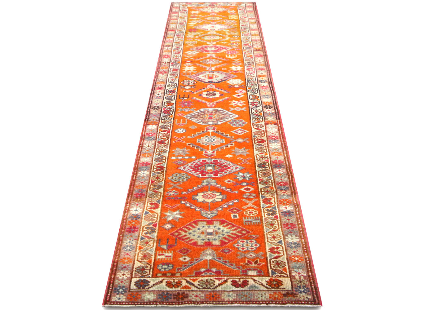 Vintage Turkish Oushak Runner - 2'9" x 12'1" - 210136
