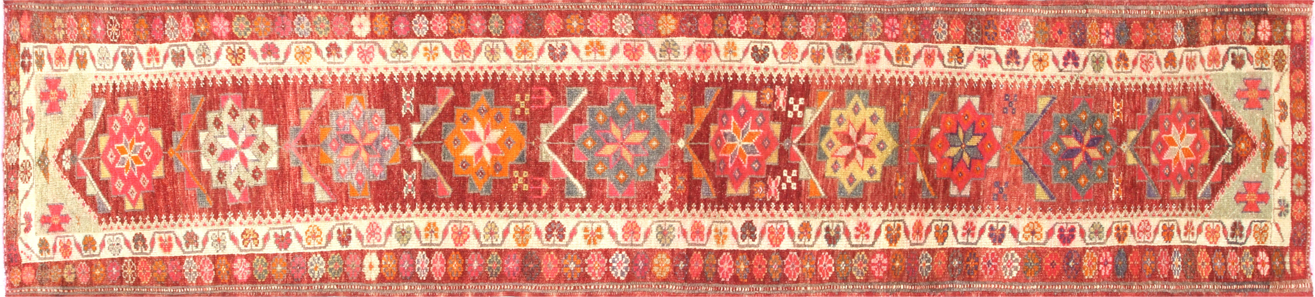 Vintage Turkish Oushak Runner - 2'9" x 11'11" - 210139