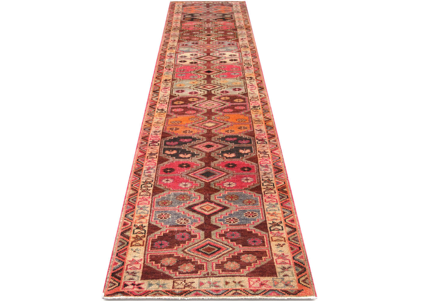 Vintage Turkish Oushak Runner - 3' x 14'6" - 210142