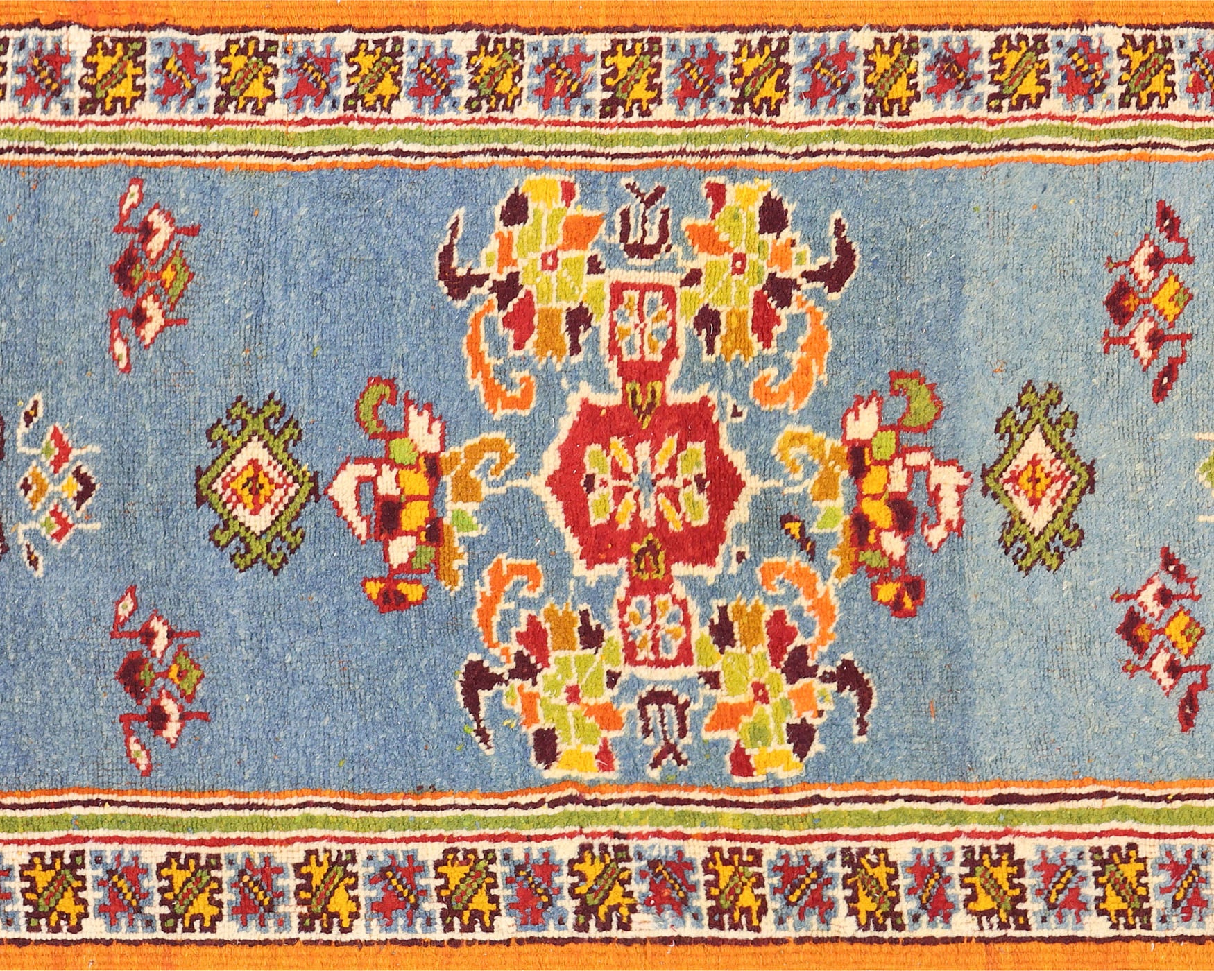 Vintage Turkish Oushak Runner - 3' x 9'5"
