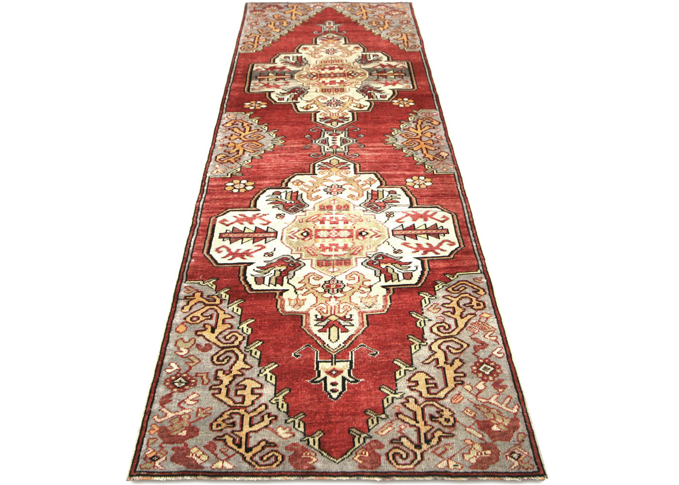 Vintage Turkish Oushak Runner - 3'1" x 9'7" - 210145