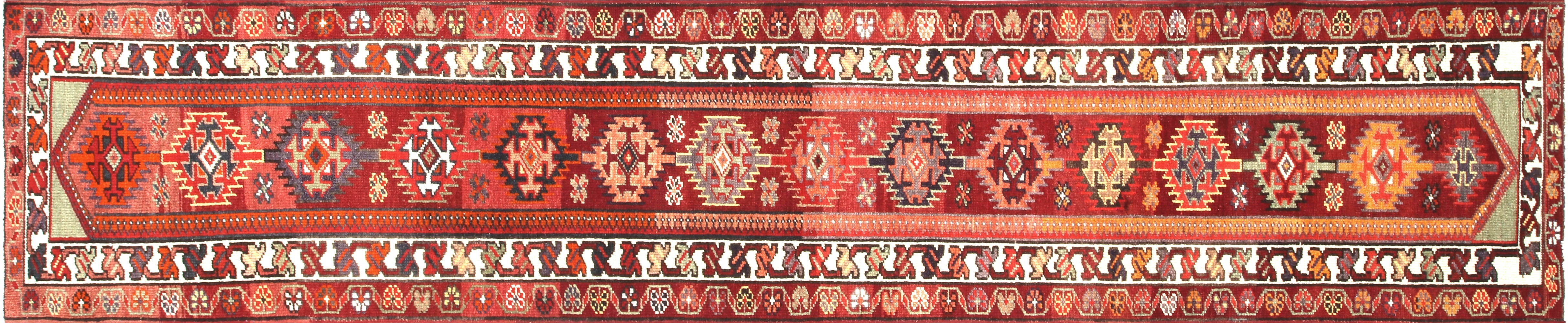 Vintage Turkish Oushak Runner - 2'10" x 14' - 210151