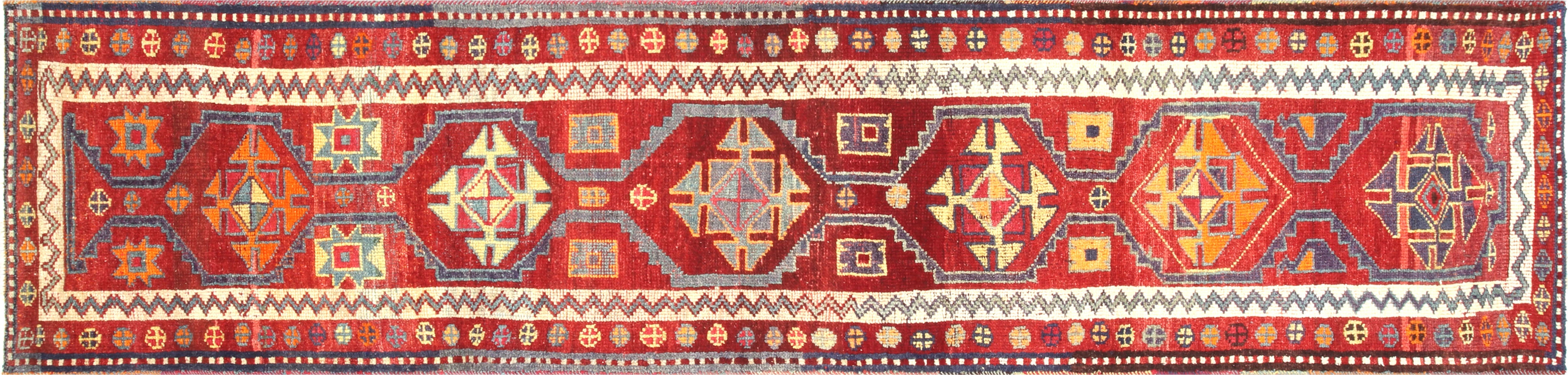 Vintage Turkish Oushak Runner - 2'11" x 12'5" - 210152