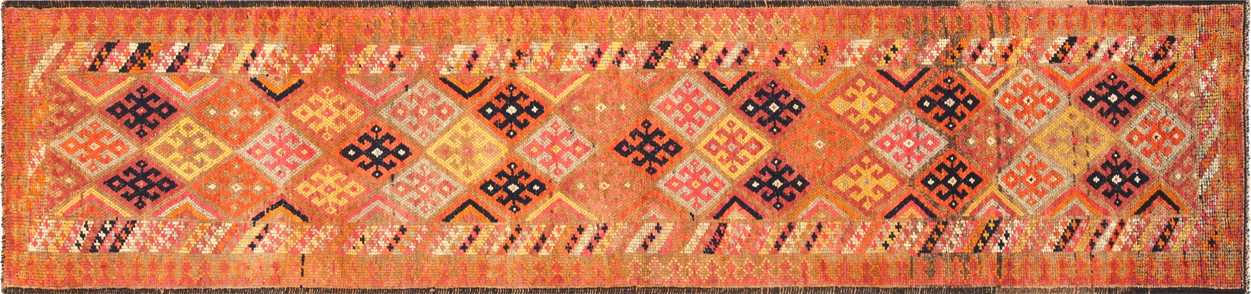 Vintage Turkish Oushak Runner - 2'8" x 11'3" - 210155
