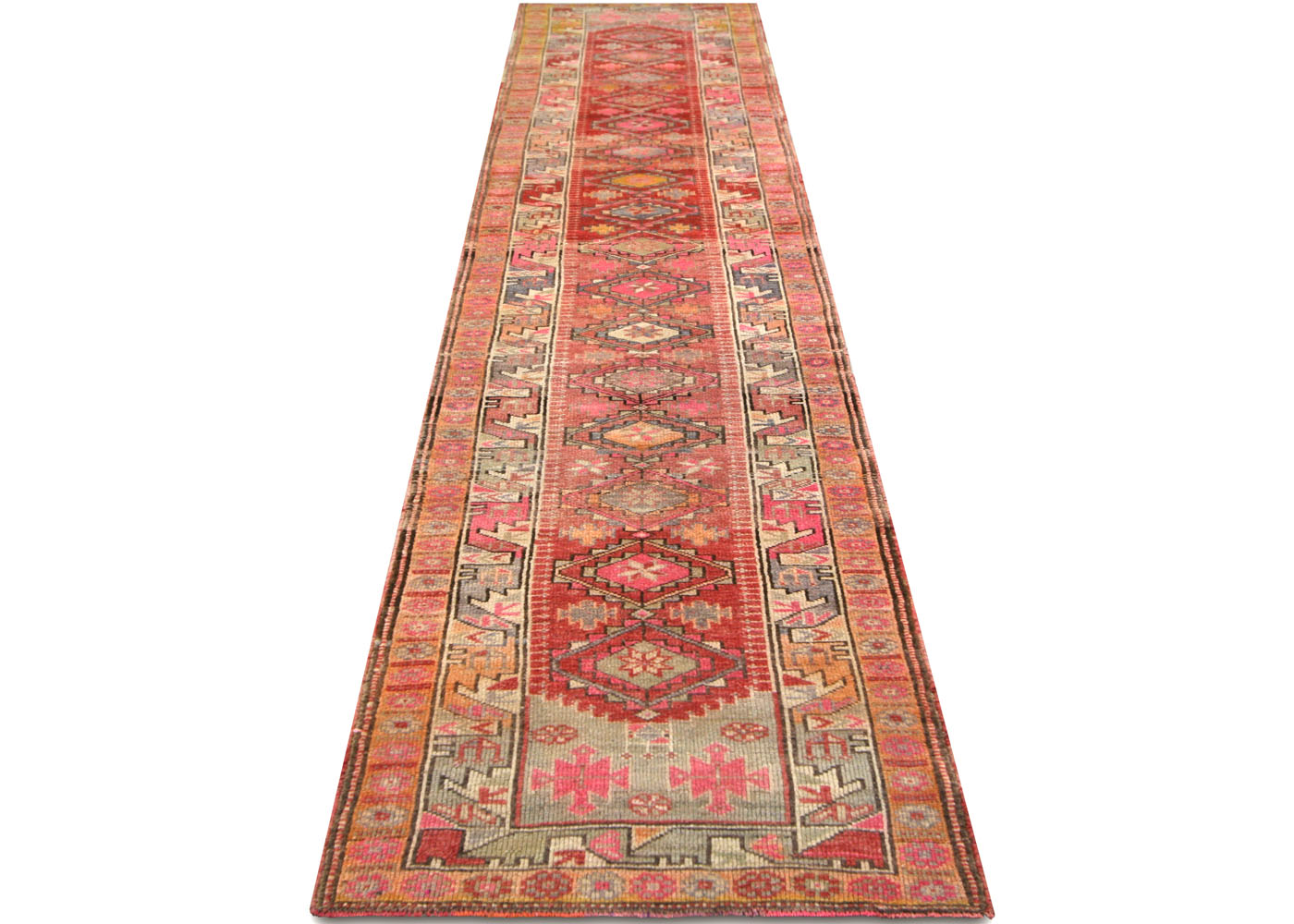Vintage Turkish Oushak Runner - 2'11" x 13'7" - 210164