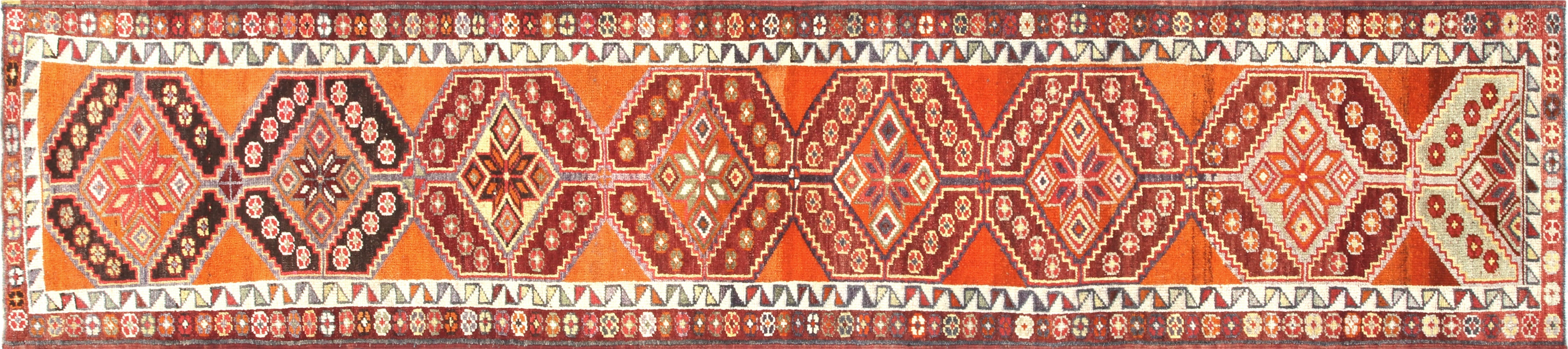 Vintage Turkish Oushak Runner - 2'11" x 13'1" - 210168