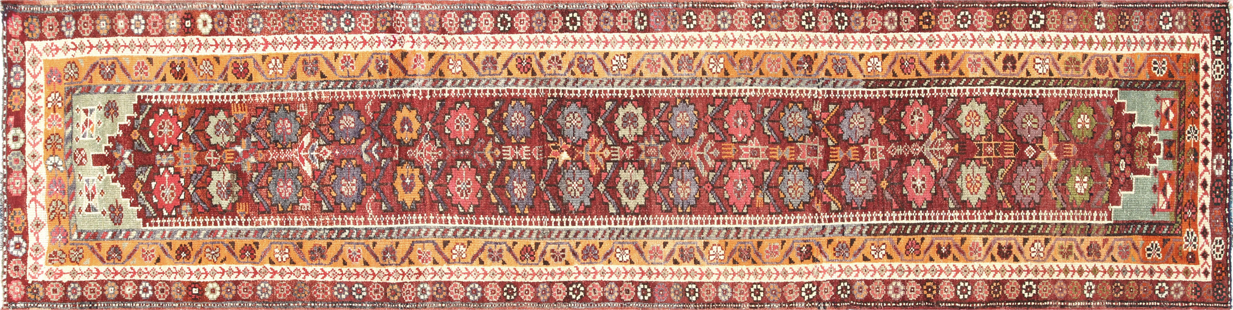 Vintage Turkish Oushak Runner - 2'11" x 11'7" - 210170