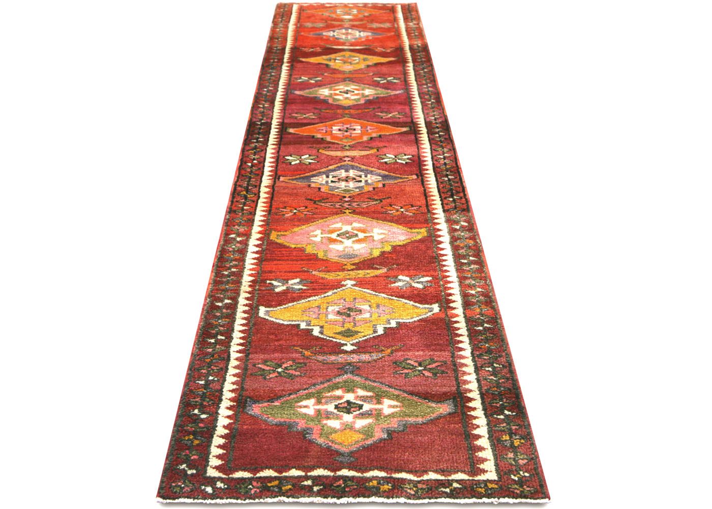 Vintage Turkish Oushak Runner - 3' x 13'4" - 210174