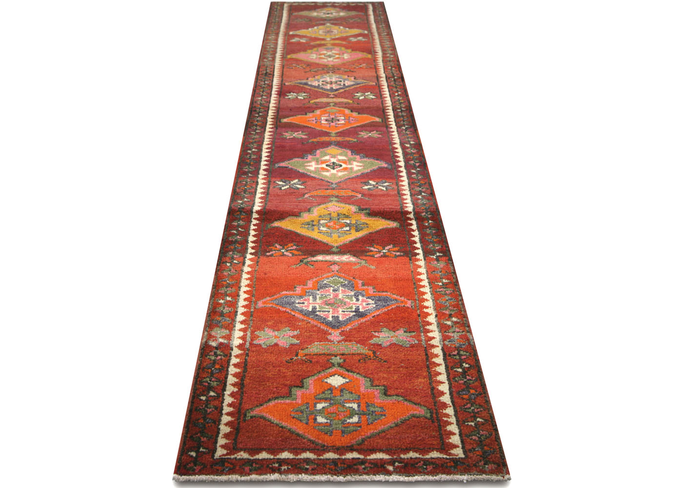 Vintage Turkish Oushak Runner - 3' x 13'4" - 210174