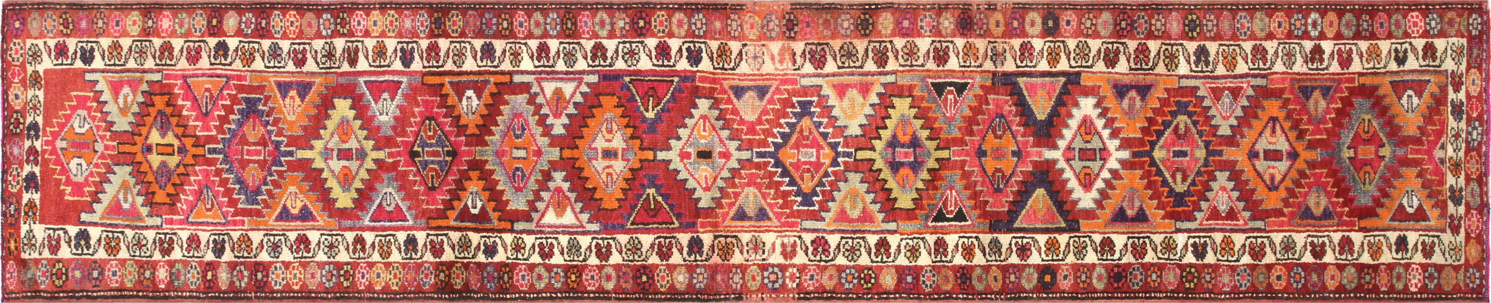 Vintage Turkish Oushak Runner - 2'9" x 13'7" - 210175