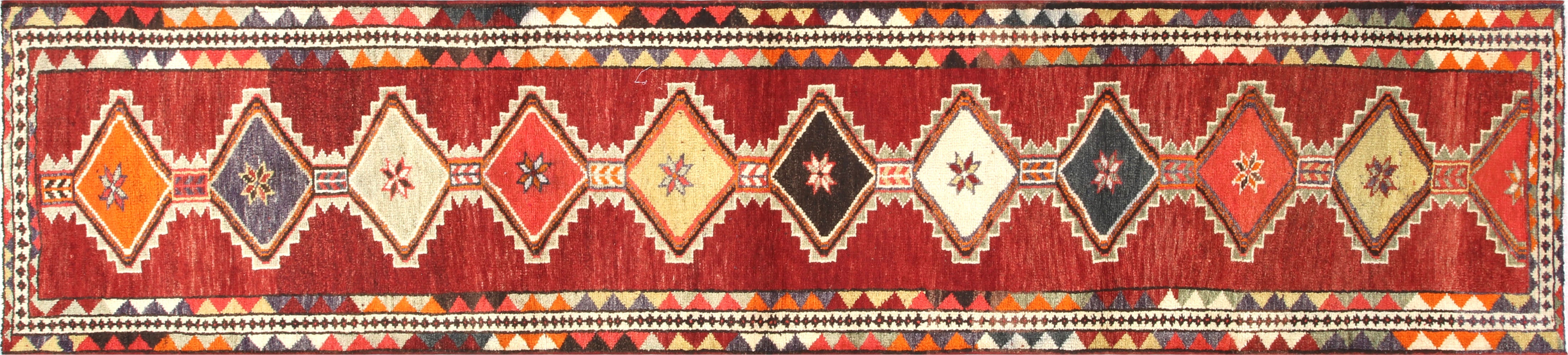 Vintage Turkish Oushak Runner - 3' x 13'1" - 210178