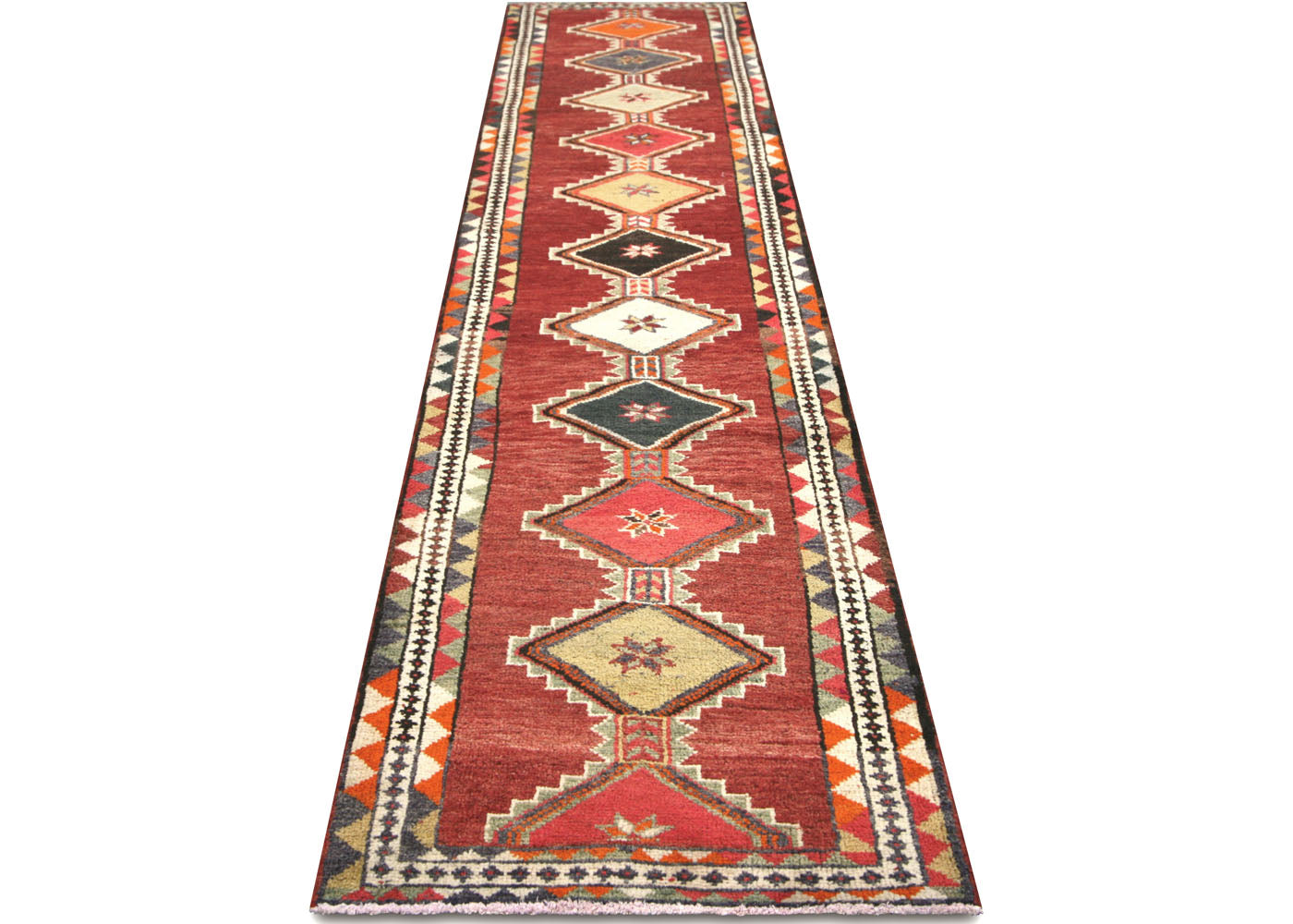 Vintage Turkish Oushak Runner - 3' x 13'1" - 210178