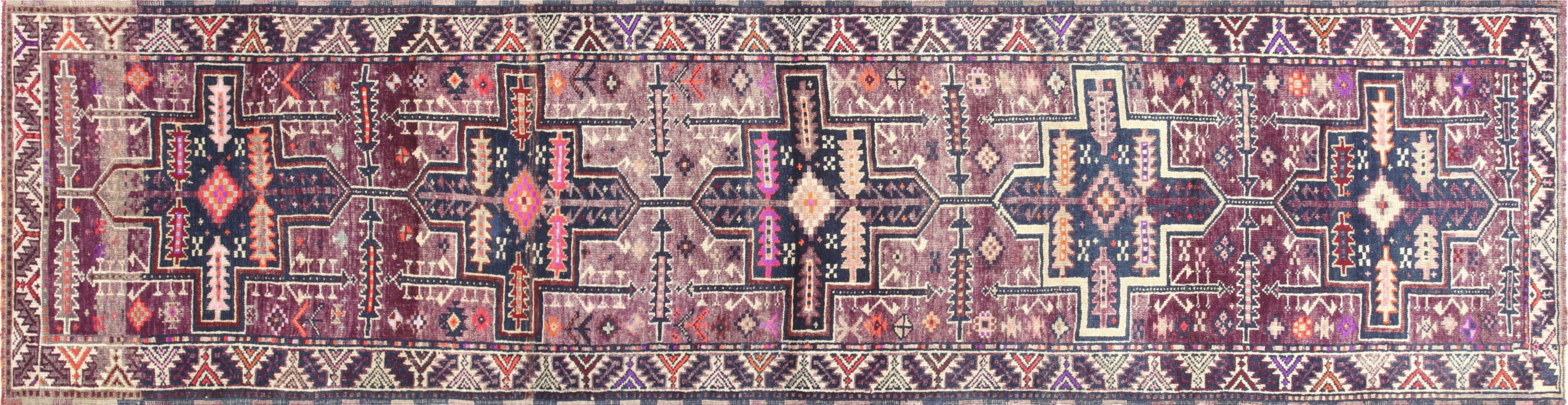 Vintage Turkish Oushak Runner - 3' x 11'11" - 210182