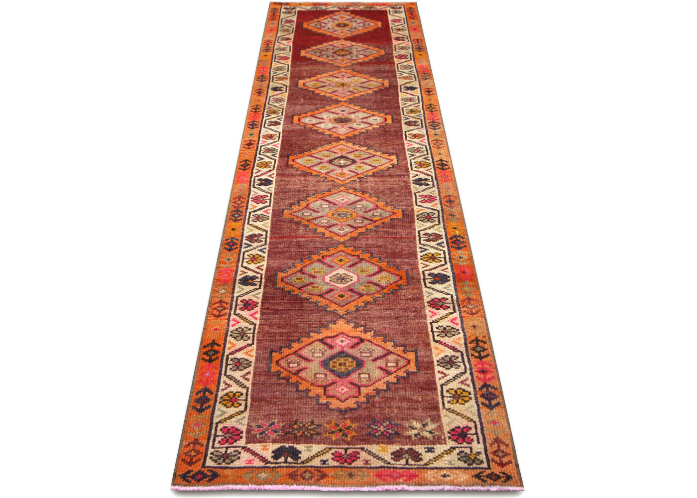Vintage Turkish Oushak Runner - 2'9" x 10'6" - 210183