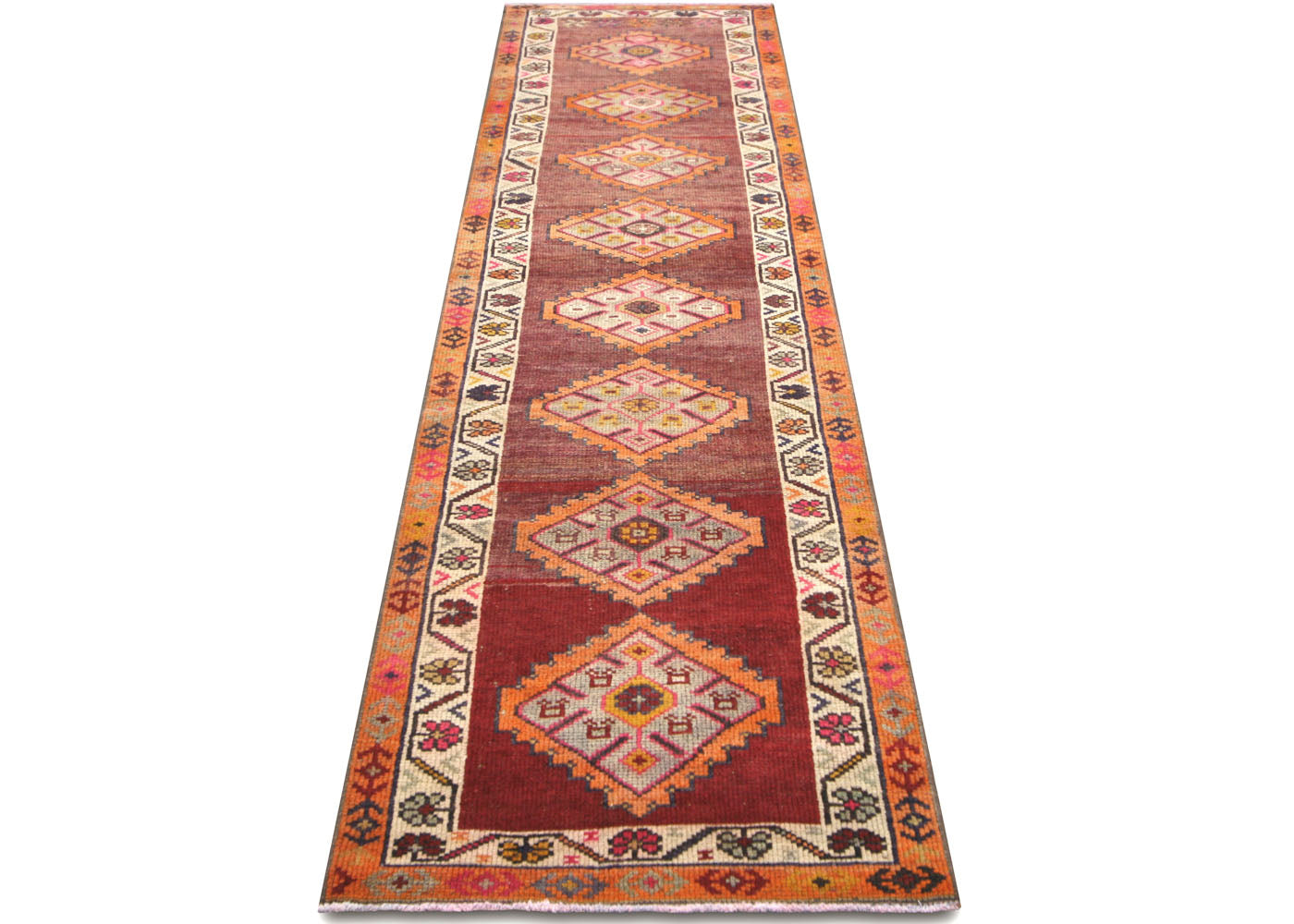 Vintage Turkish Oushak Runner - 2'9" x 10'6" - 210183