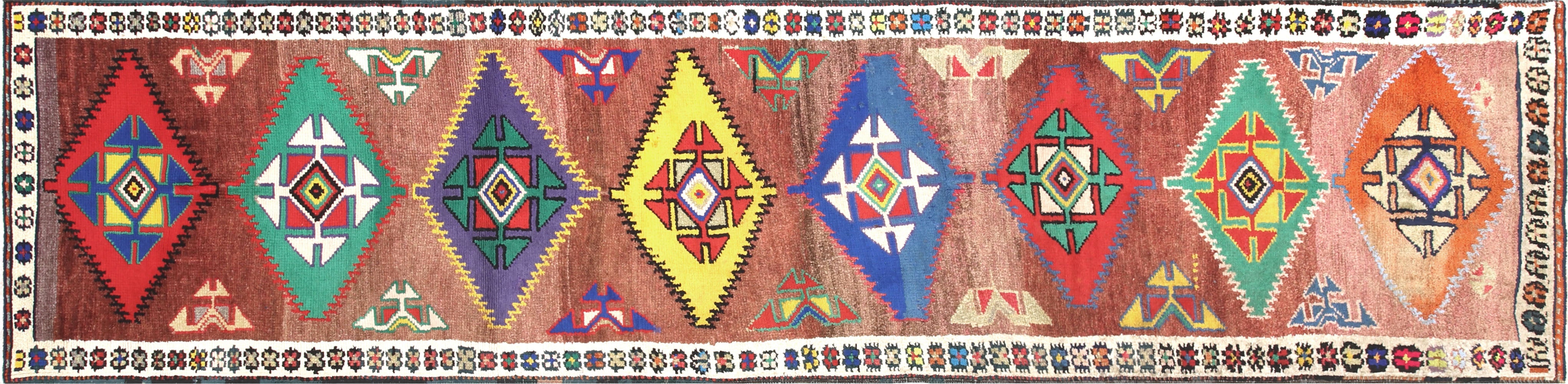 Vintage Turkish Oushak Runner - 2'10" x 12'2" - 210185