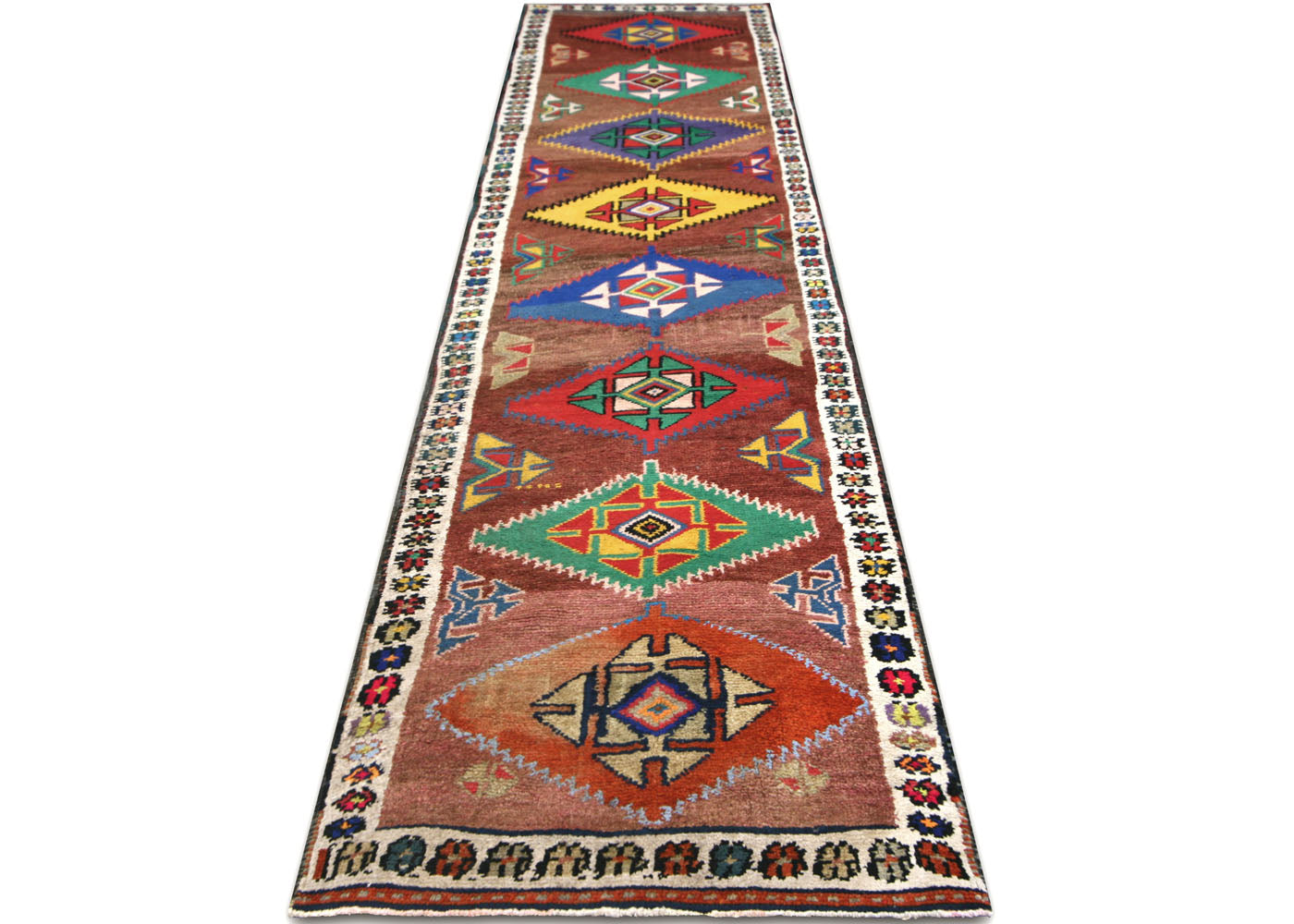Vintage Turkish Oushak Runner - 2'10" x 12'2" - 210185