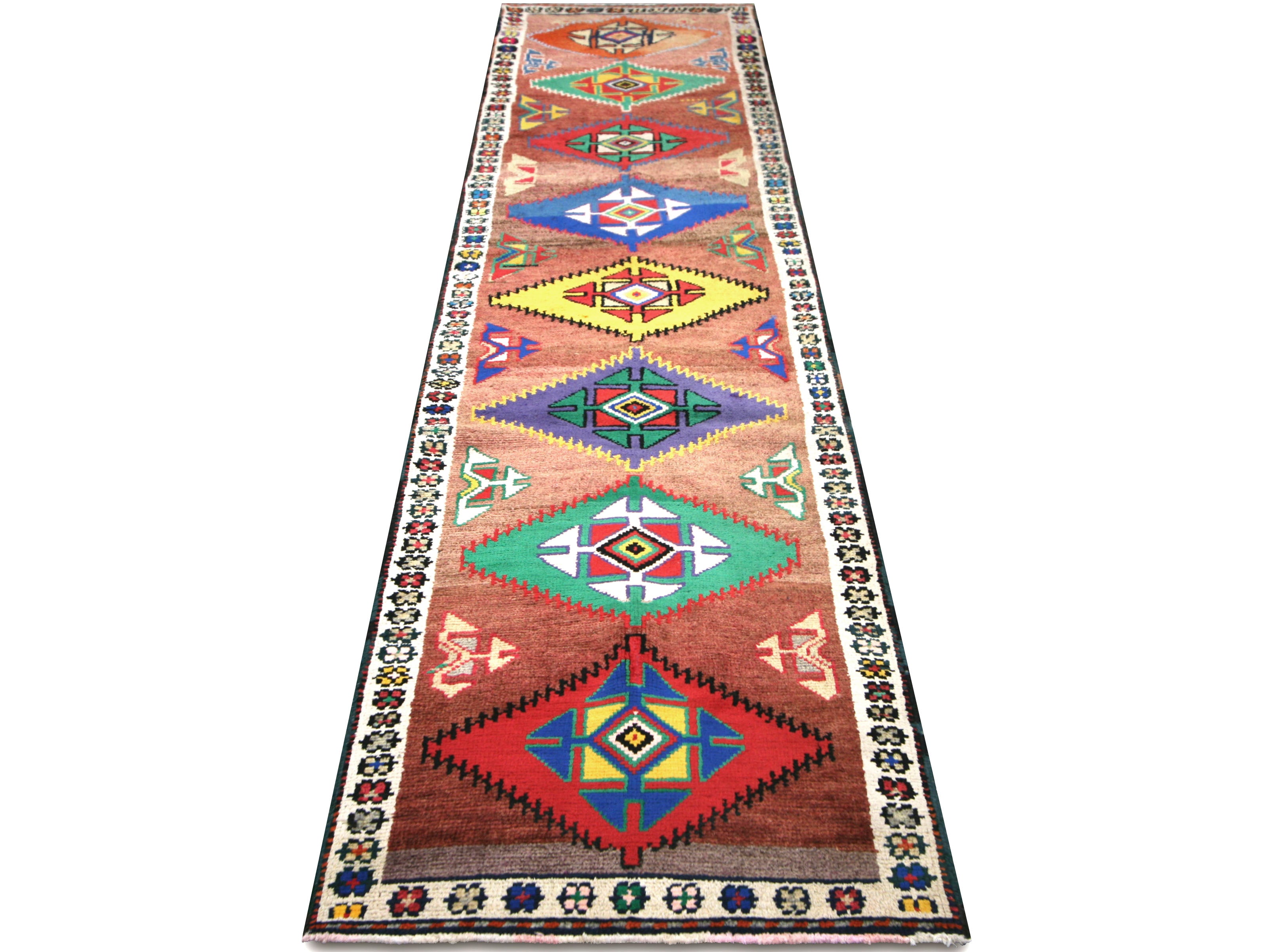 Vintage Turkish Oushak Runner - 2'10" x 12'2" - 210185