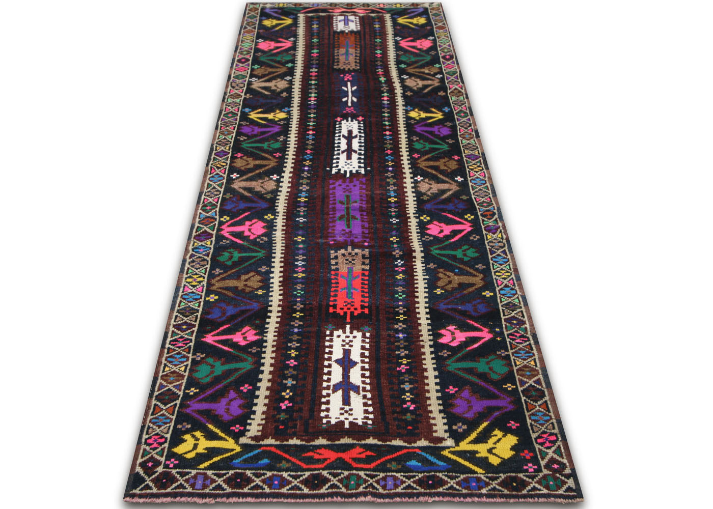 Vintage Turkish Oushak Runner - 3'10" x 10' - 210193