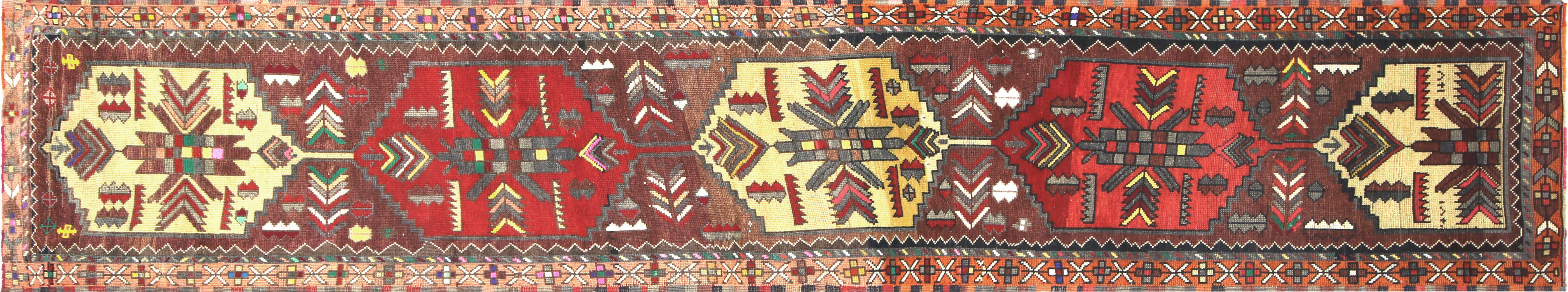 Vintage Turkish Oushak Runner - 2'8" x 14'8" - 210199