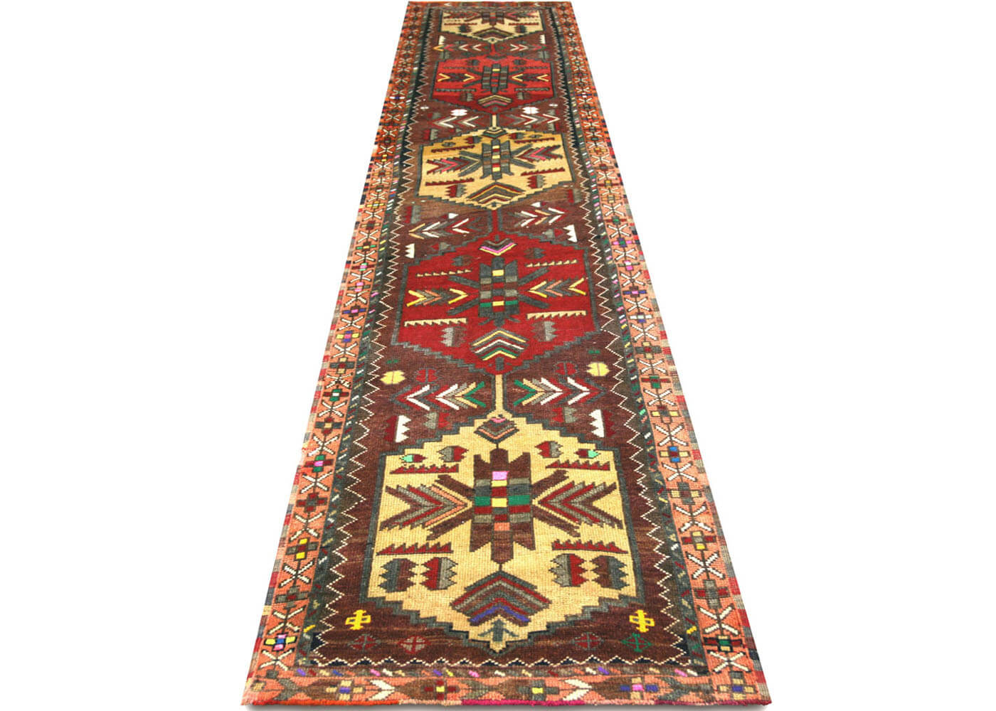 Vintage Turkish Oushak Runner - 2'8" x 14'8" - 210199