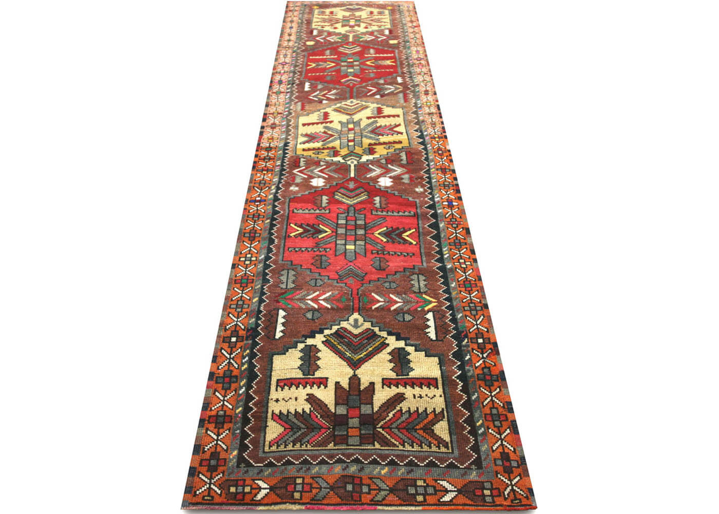 Vintage Turkish Oushak Runner - 2'8" x 14'8" - 210199