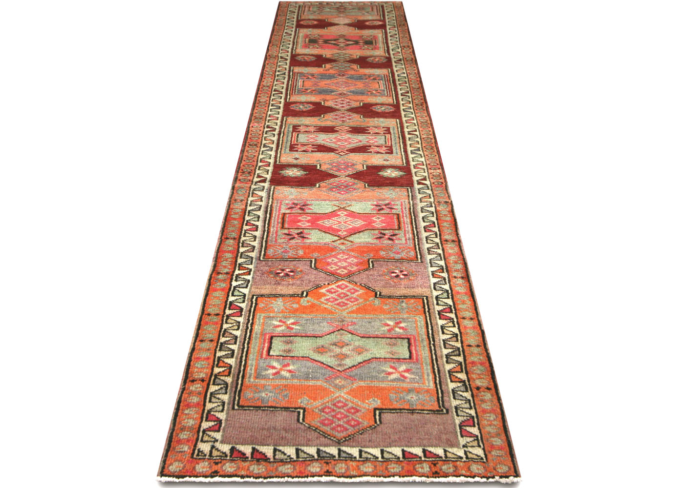 Vintage Turkish Oushak Runner - 2'11" x 13'3" - 210201