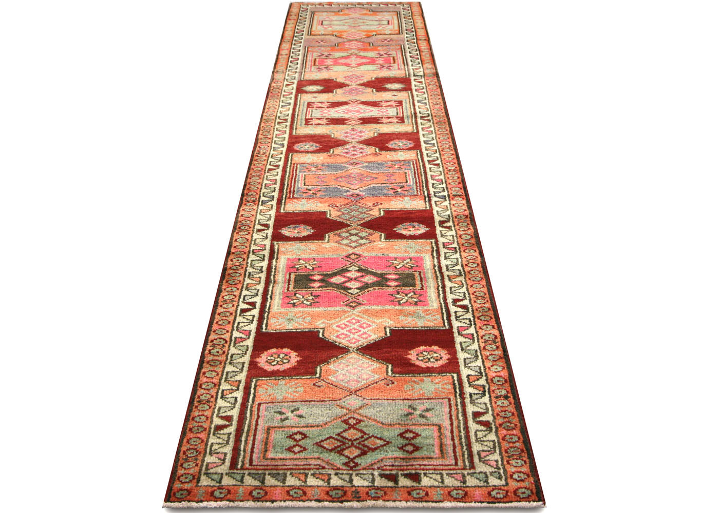 Vintage Turkish Oushak Runner - 2'11" x 13'3" - 210201