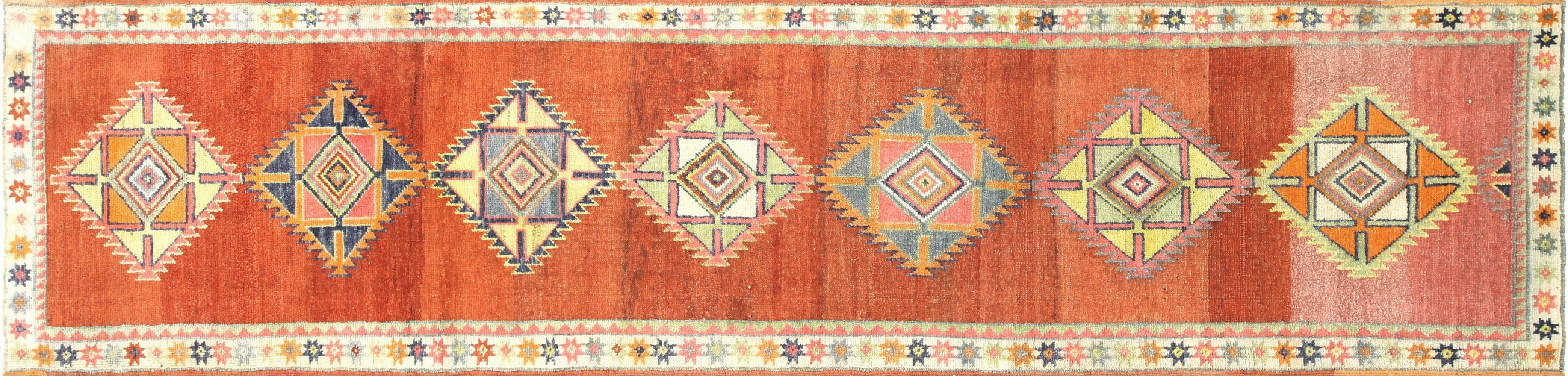 Vintage Turkish Oushak Runner - 2'10" x 12' - 210202