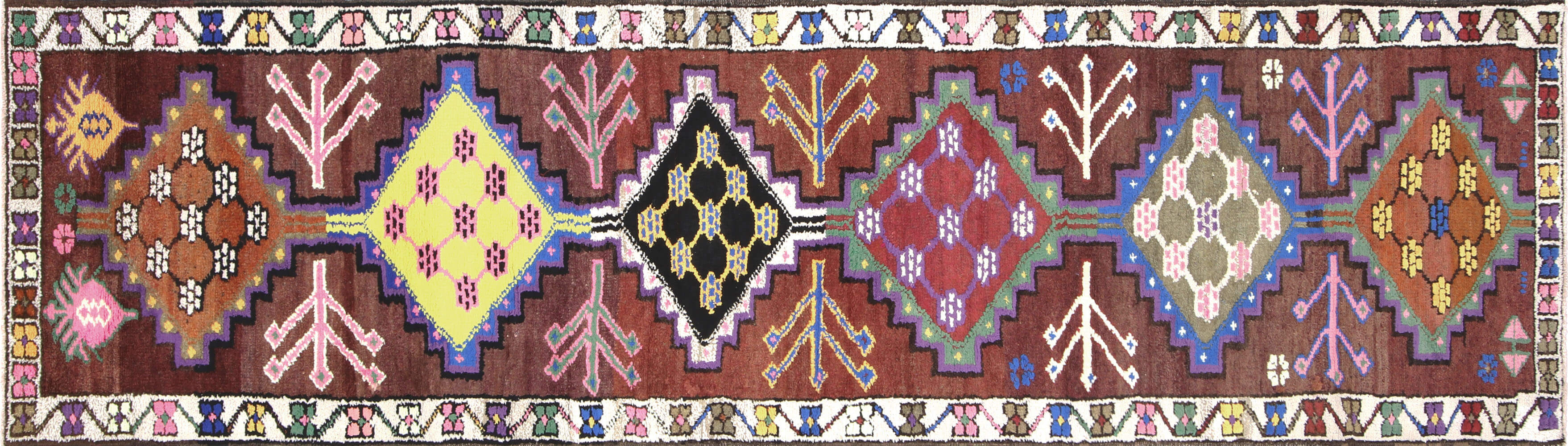 Vintage Turkish Oushak Runner - 3'1" x 10'11" - 210204