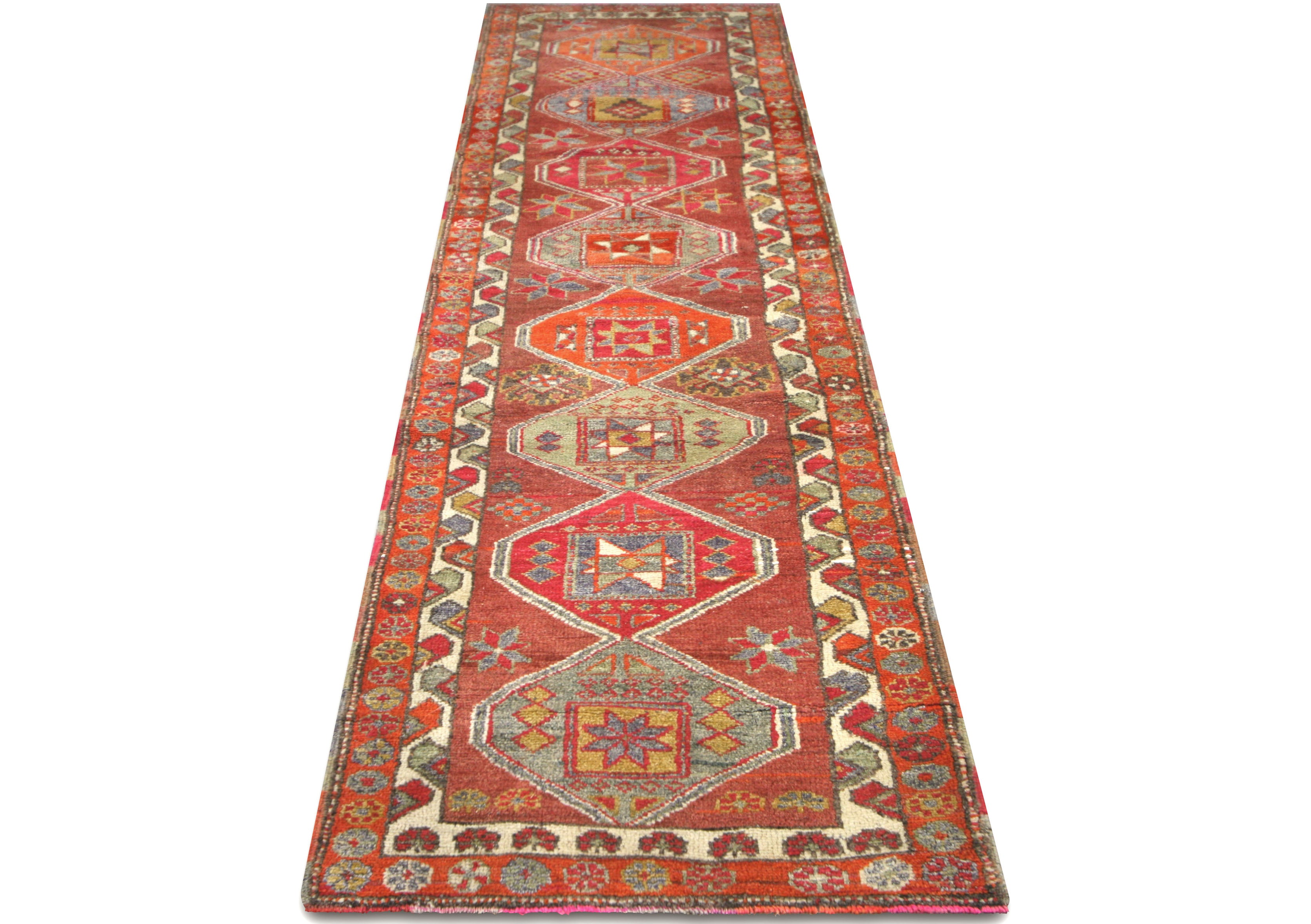 Vintage Turkish Oushak Runner - 2'10" x 10'9" - 210208