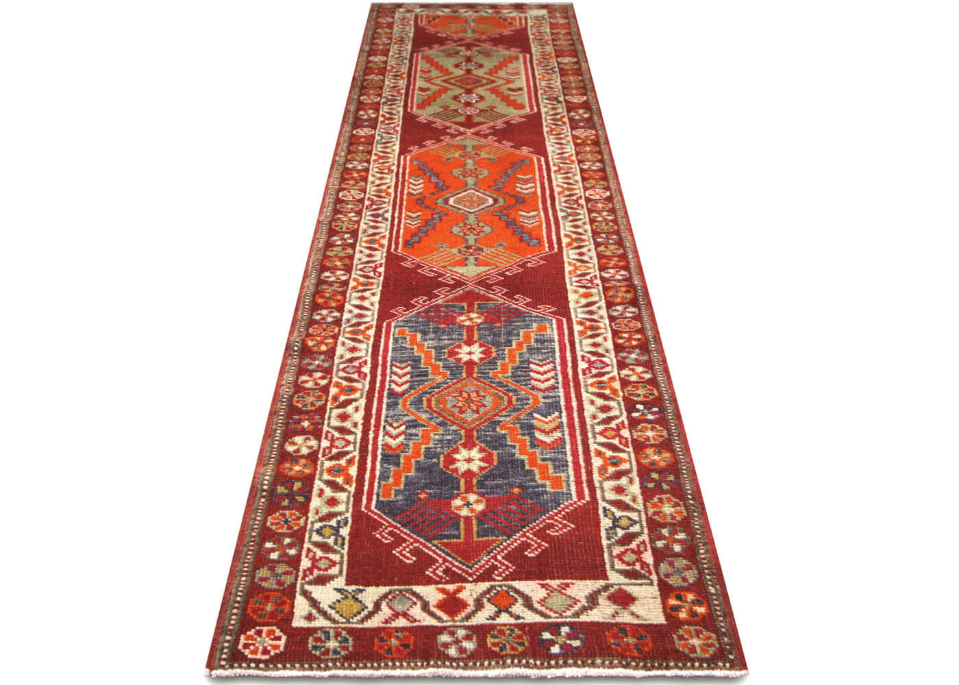 Vintage Turkish Oushak Runner - 2'10" x 13'1" - 210212