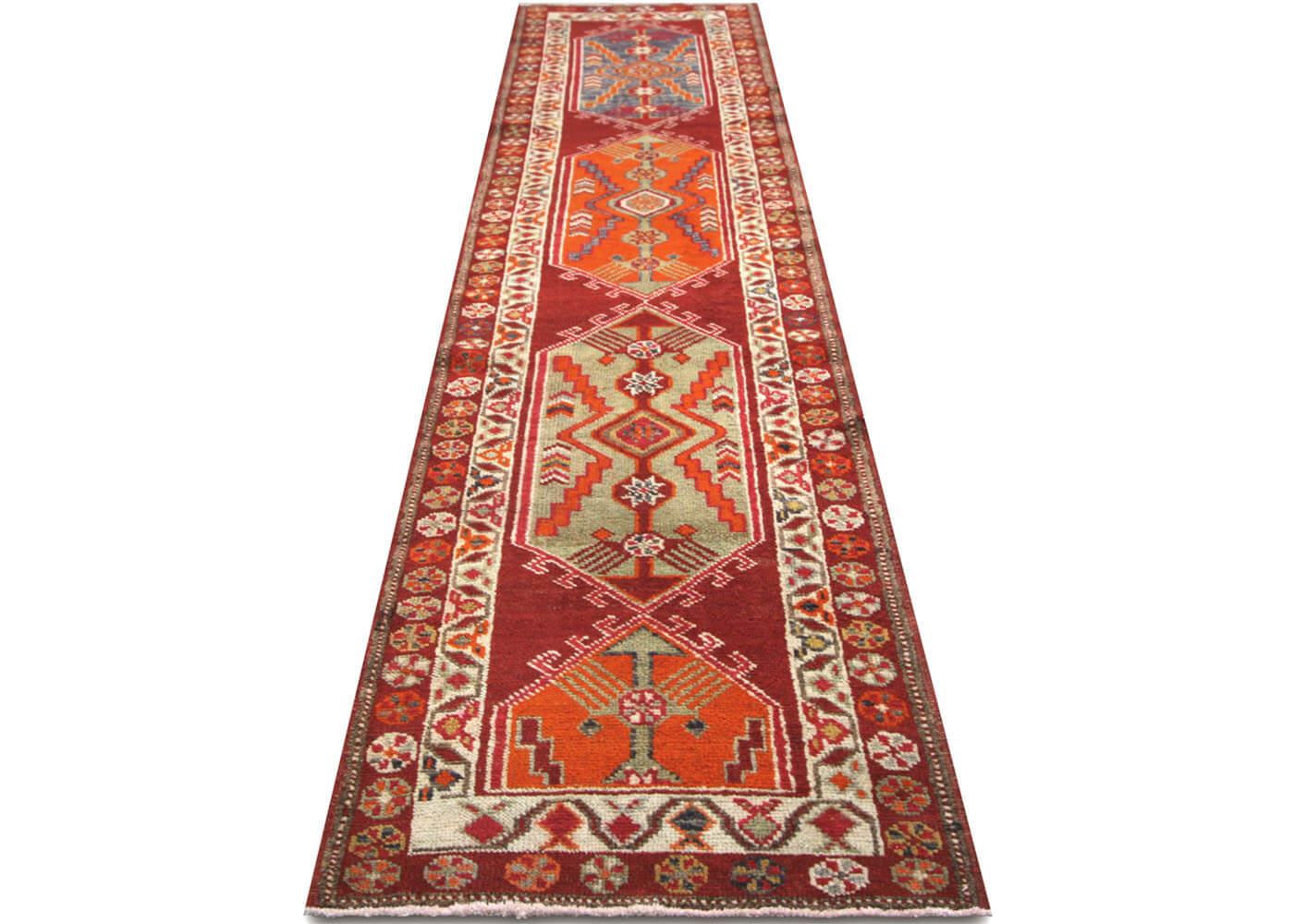 Vintage Turkish Oushak Runner - 2'10" x 13'1" - 210212