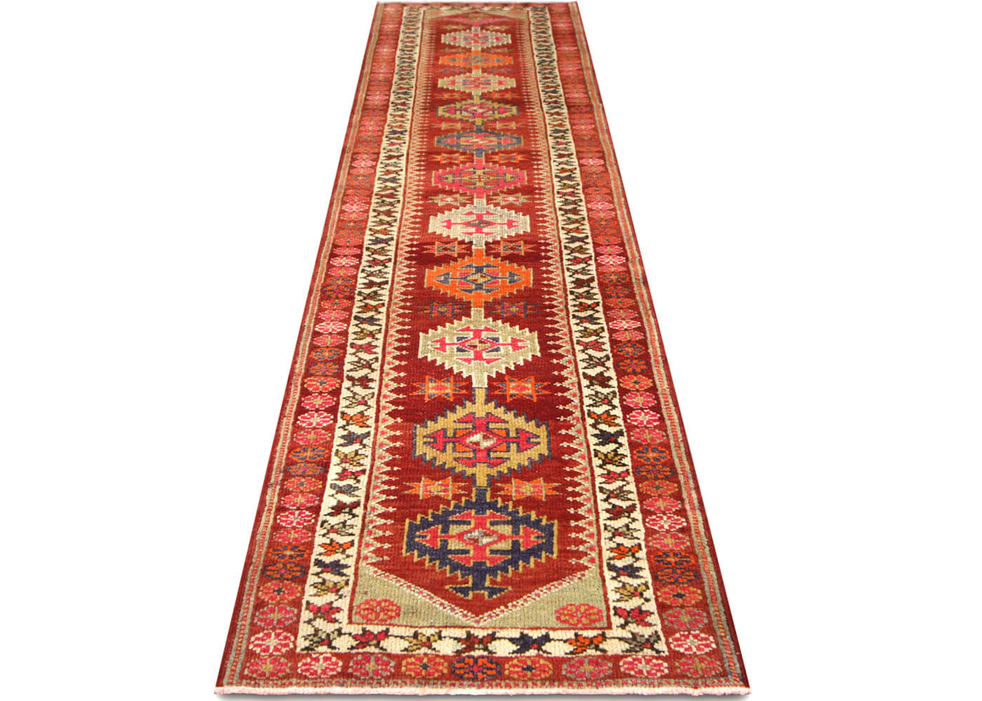 Vintage Turkish Oushak Runner - 2'10" x 12'2" - 210213