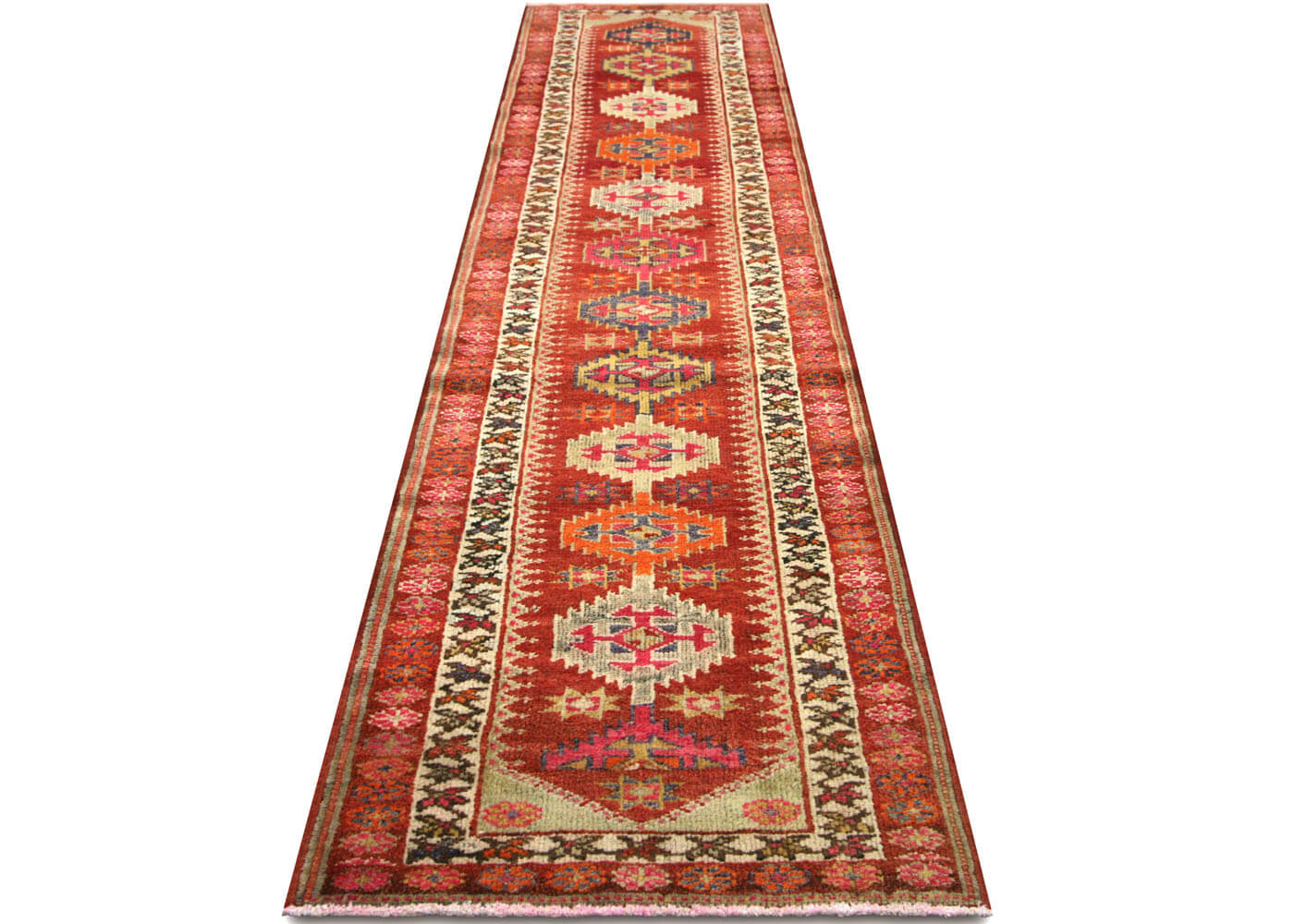 Vintage Turkish Oushak Runner - 2'10" x 12'2" - 210213
