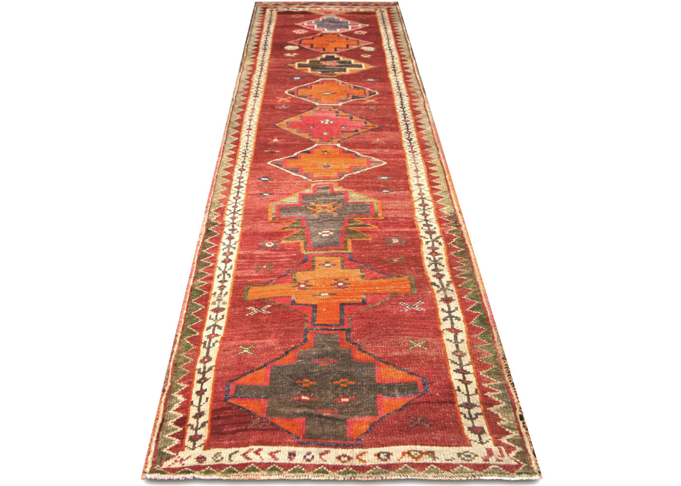 Vintage Turkish Oushak Runner - 2'10" x 11'11" - 210214