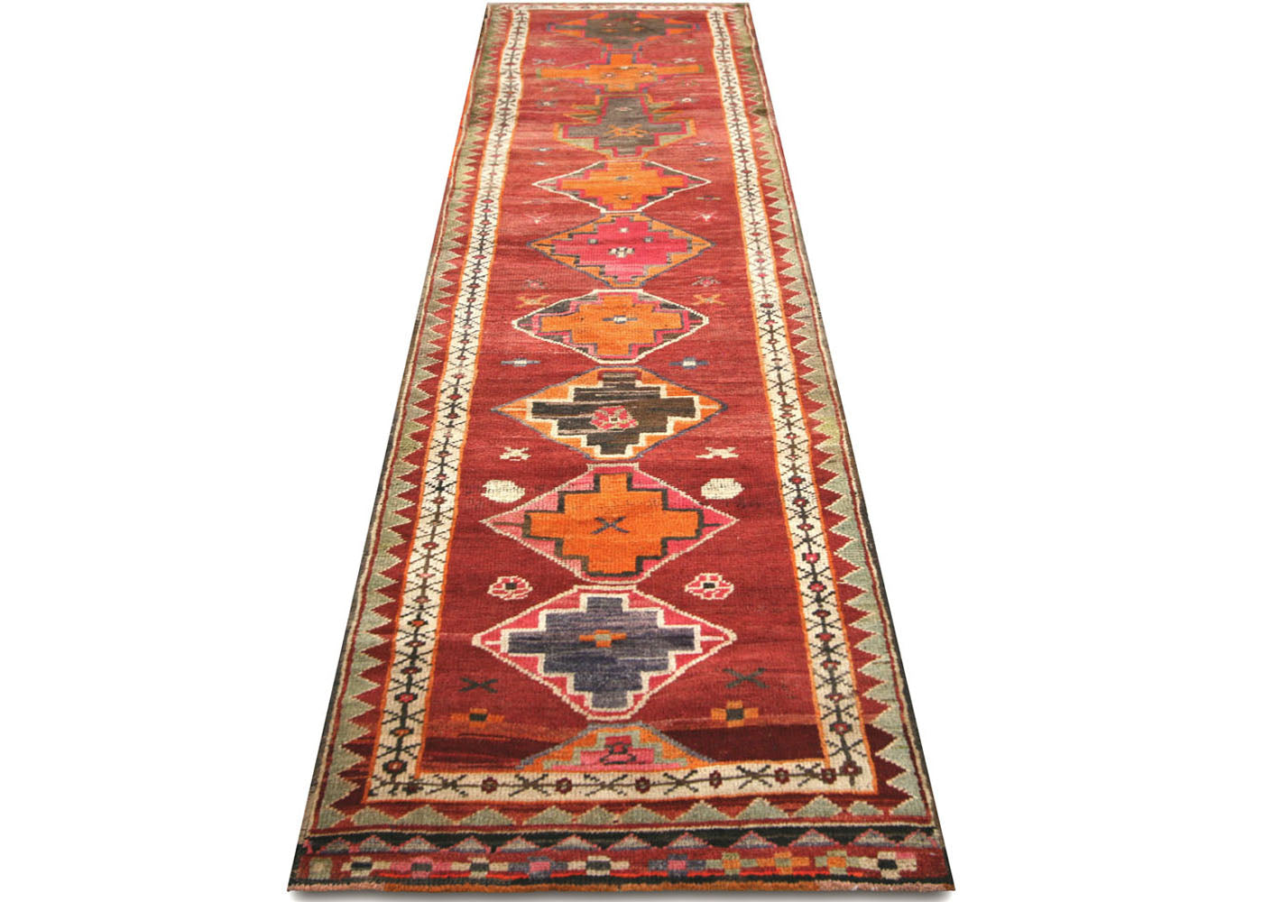 Vintage Turkish Oushak Runner - 2'10" x 11'11" - 210214